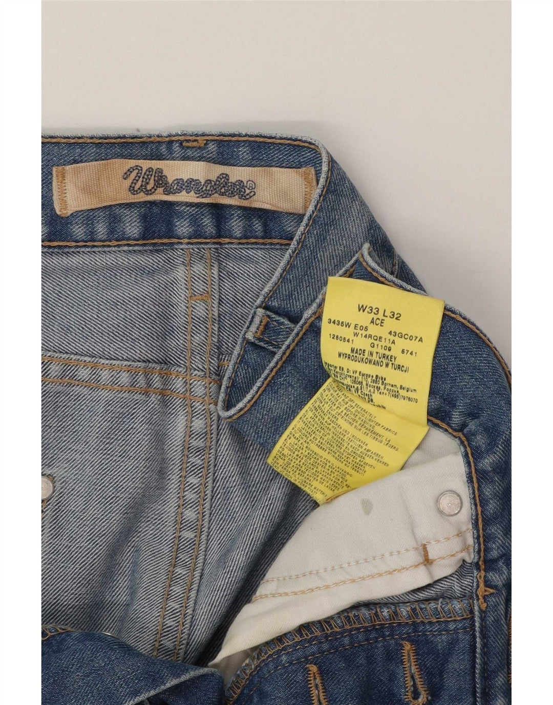 Blugi pentru bărbați Wrangler Ace drepte W33 L29 Bumbac albastru