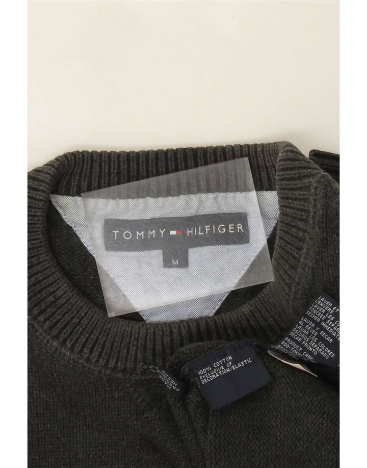 Pulover Tommy Hilfiger pentru bărbați, cu gât crew, bumbac, gri mediu