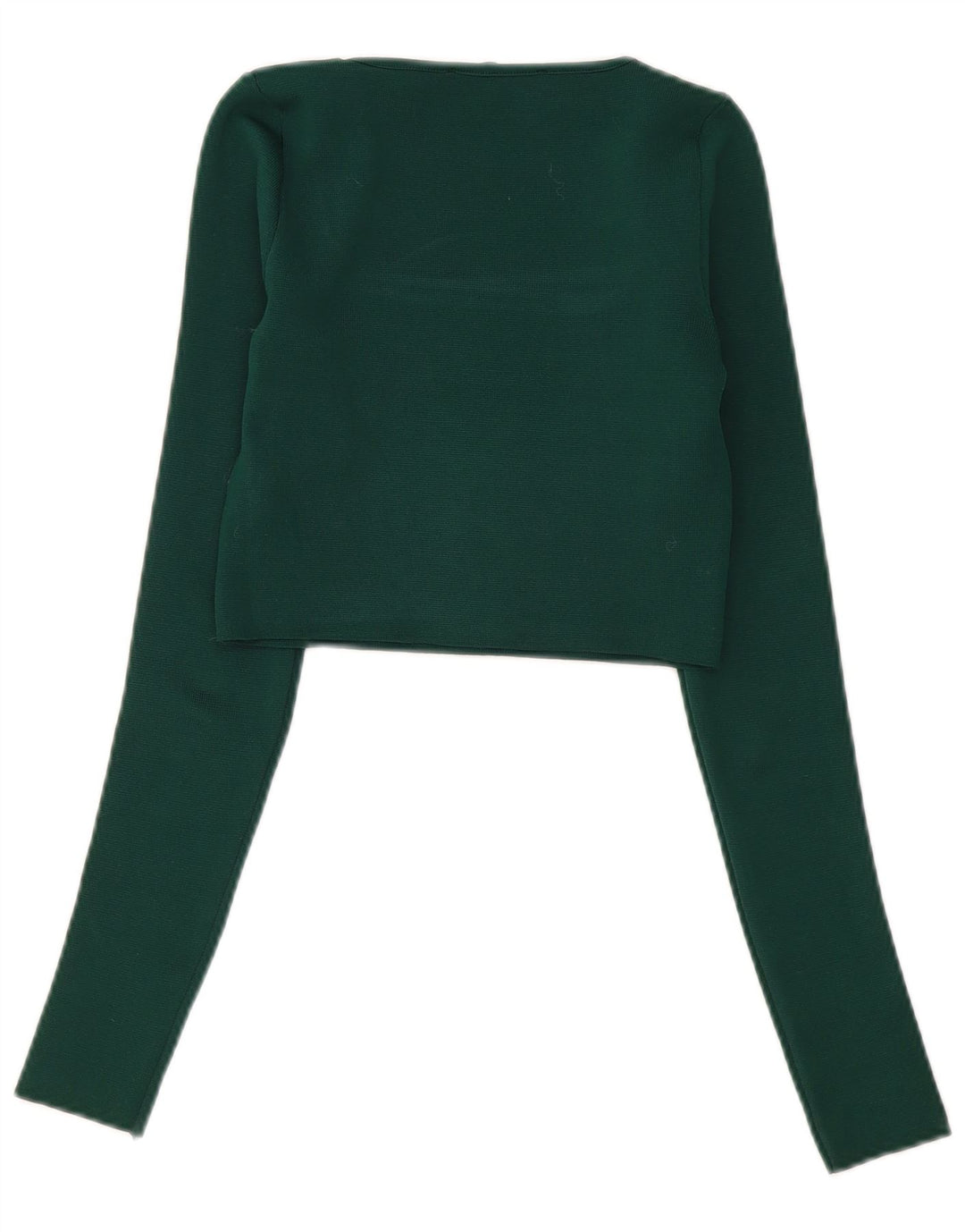 Top Crop pentru Damă Zara cu mânecă lungă UK 8 Poliester verde mic