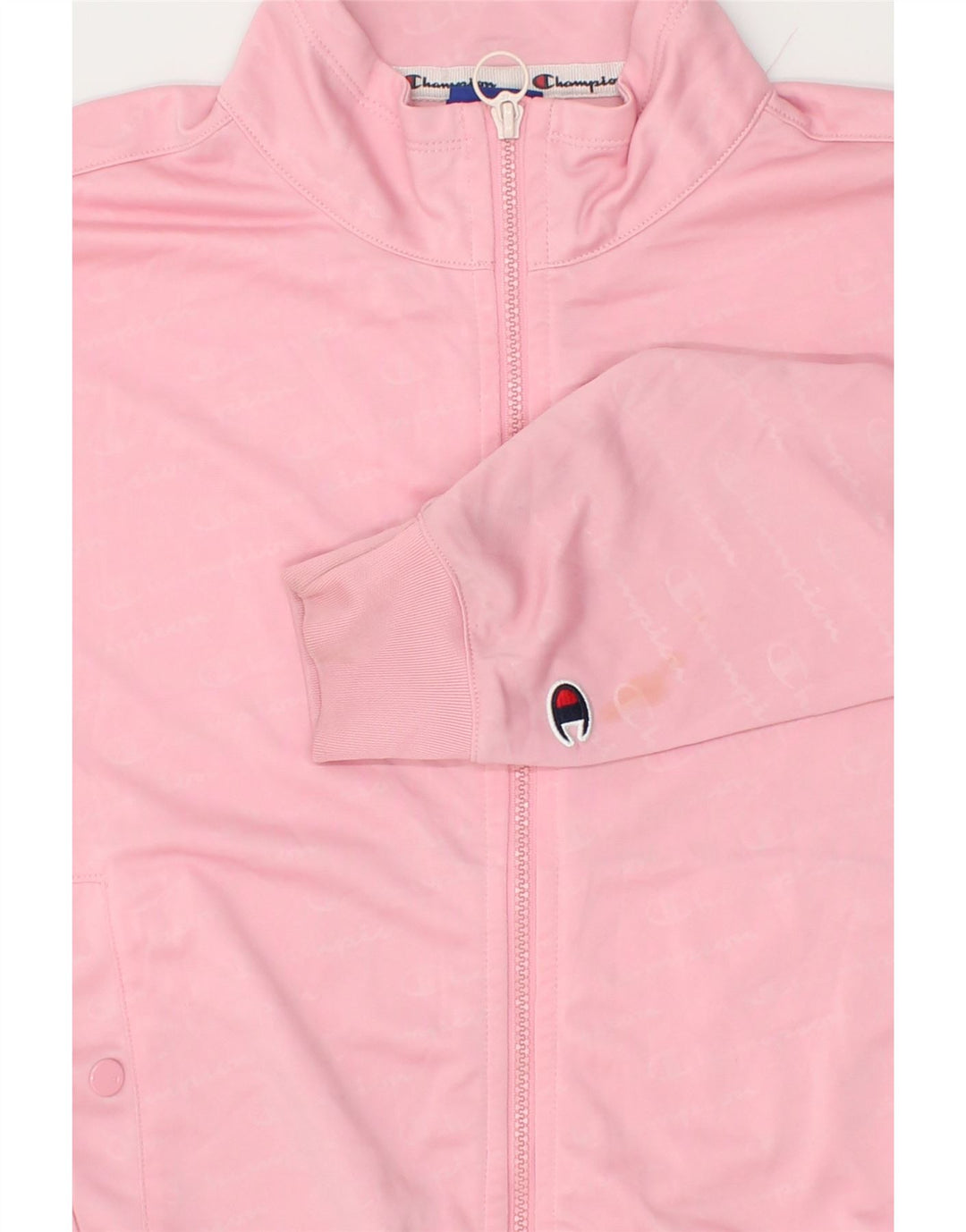 CHAMPION Womens Tracksuit Top Jacket UK 16 Large Pink Polyester Vintage Champion and Second-Hand Champion from Messina Hembry 