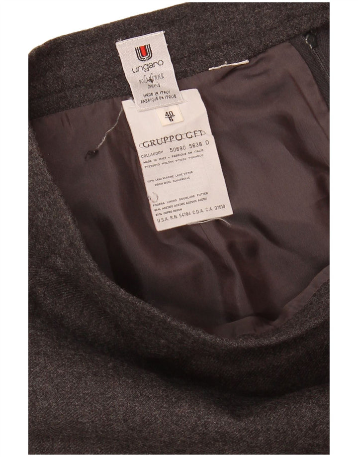 Fusta dreaptă pentru femei UNGARO IT 40 Small W26 Gri Cupro