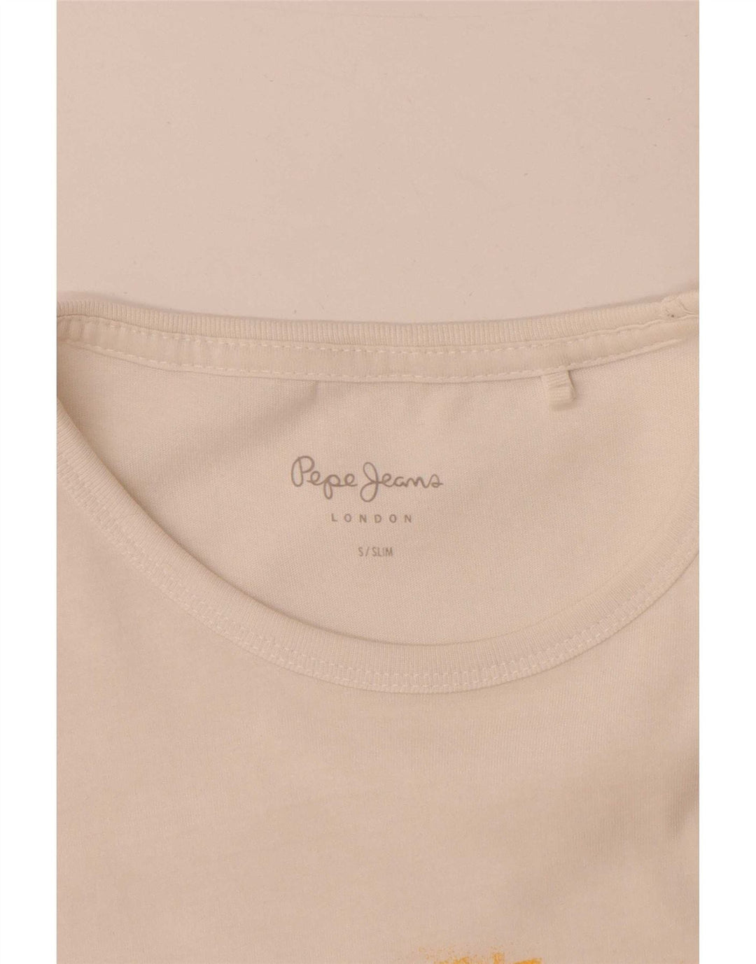 Tricou grafic subțire pentru bărbați PEPE Jeans Top mic alb