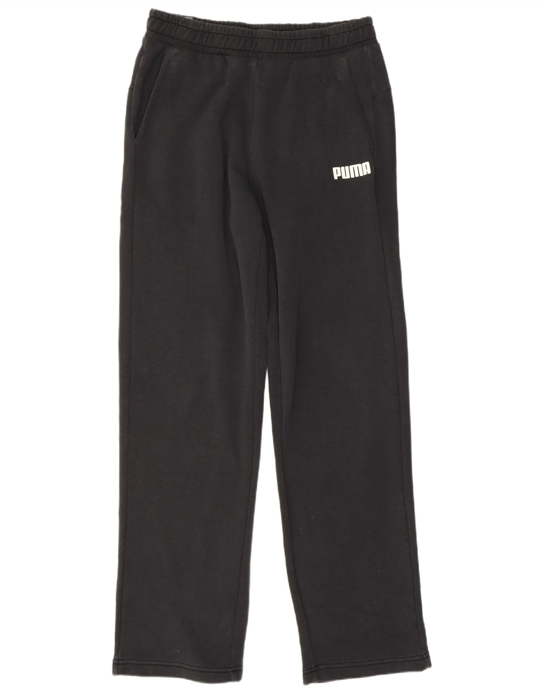 Pantaloni de trening Puma pentru bărbați, bumbac mediu negru