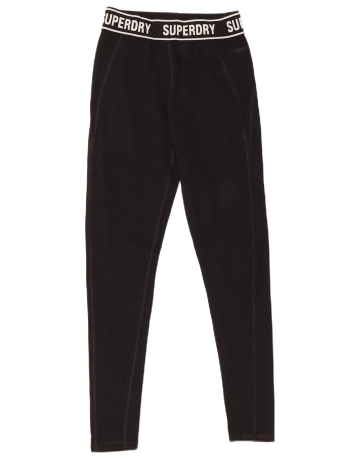 Leggings cu grafică pentru femei SUPERDRY UK 8, bumbac negru mic
