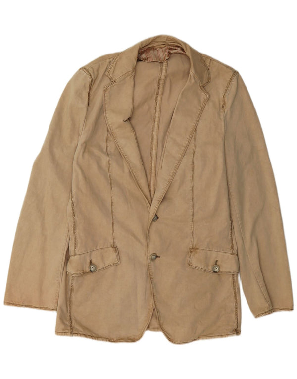 Blazer pentru bărbați Hugo Boss cu 2 nasturi EU 48 Bumbac mediu bej