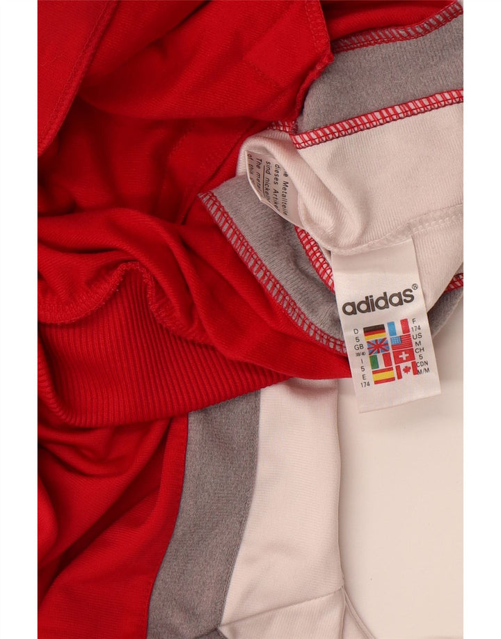 Jachetă de top pentru trening grafic Adidas pentru bărbați UK 38/40 Medium Red Colorblock