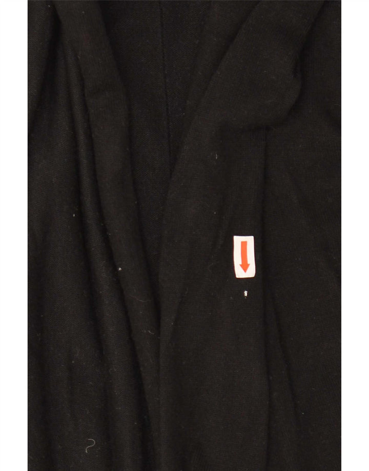 Pulover cardigan deschis pentru femei Zara UK 10 mic, negru, viscoză
