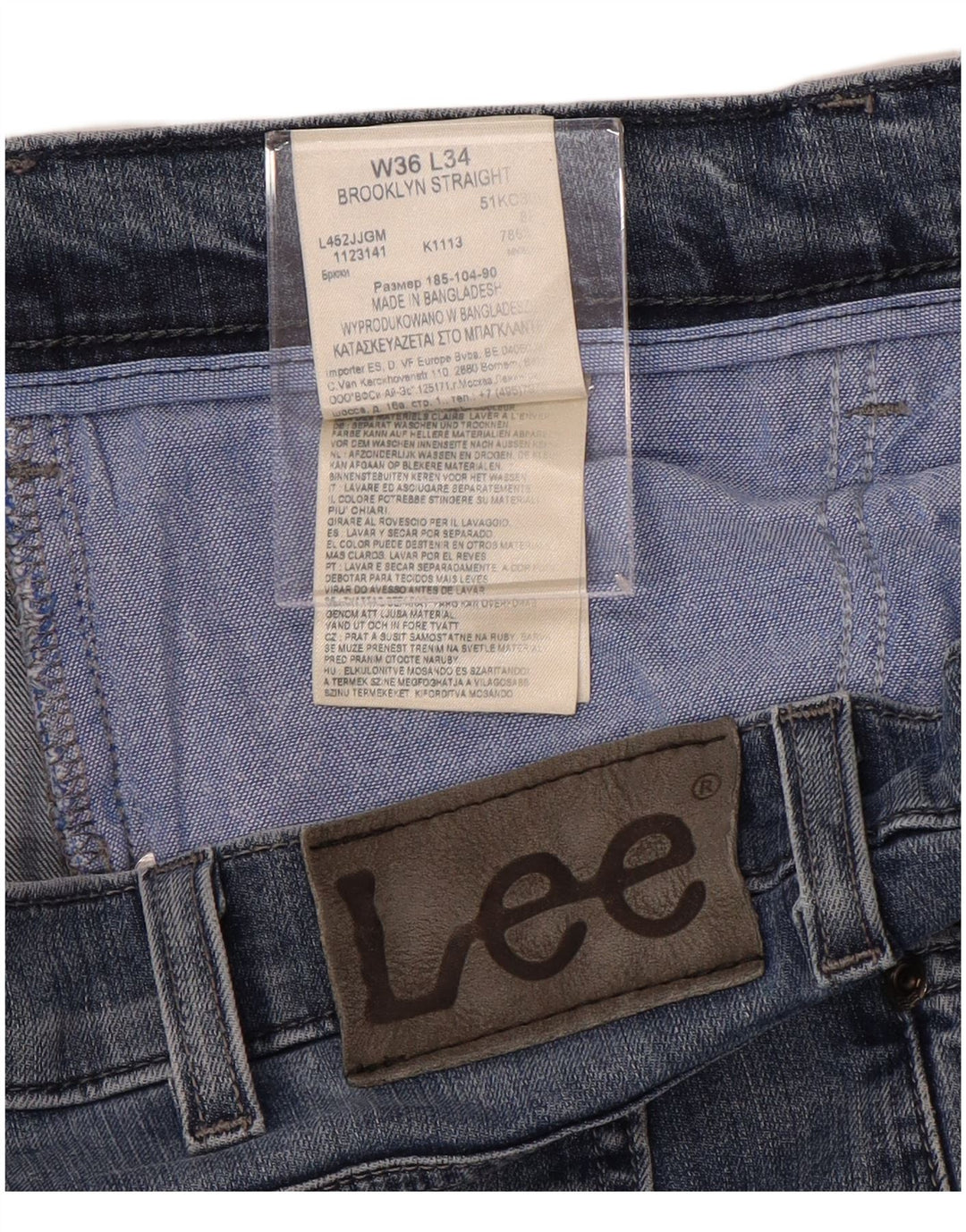 Blugi LEE Brooklyn Straight pentru bărbați W36 L29 Bumbac albastru