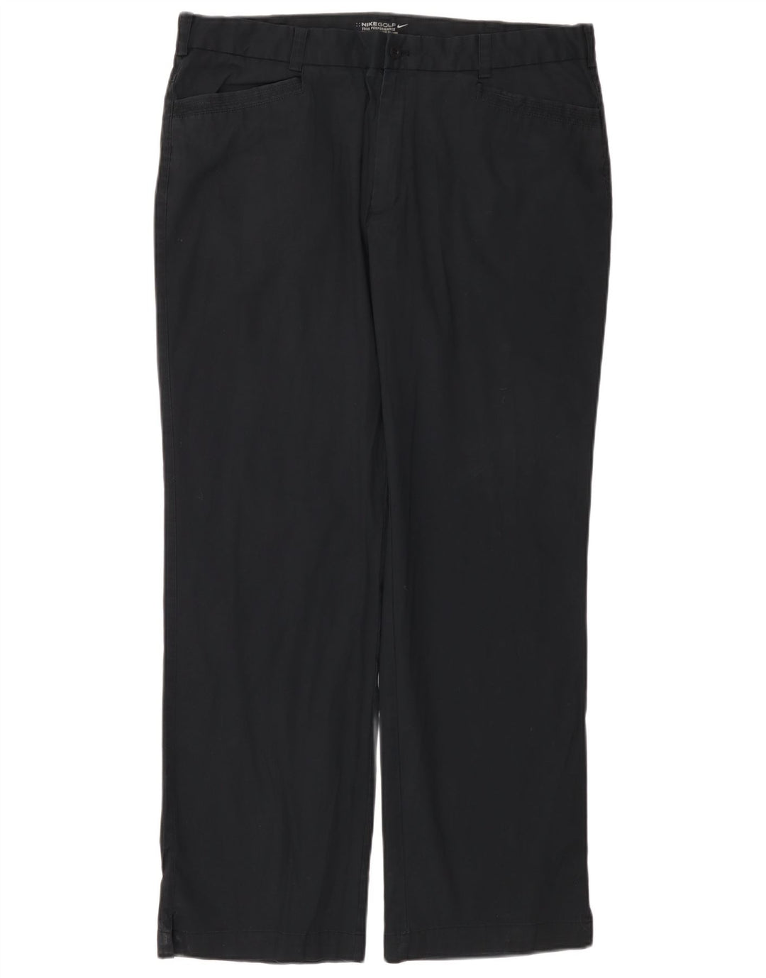 Pantaloni casual drepti pentru femei Nike W38 L32 bumbac bleumarin