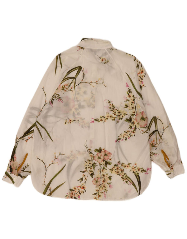 Cămașă supradimensionată pentru damă Massimo Dutti UE 36 XS Alb Floral