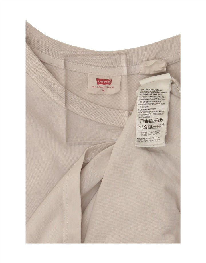 LEVI'S Womens T-Shirt Top UK 12 Medium White Cotton Vintage Levi's and Second-Hand Levi's from Messina Hembry 