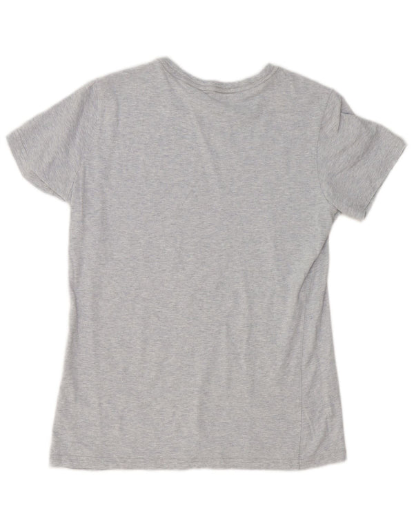 Tricou grafic Adidas pentru femei Top UK 12/14 Medium Gri Flecked