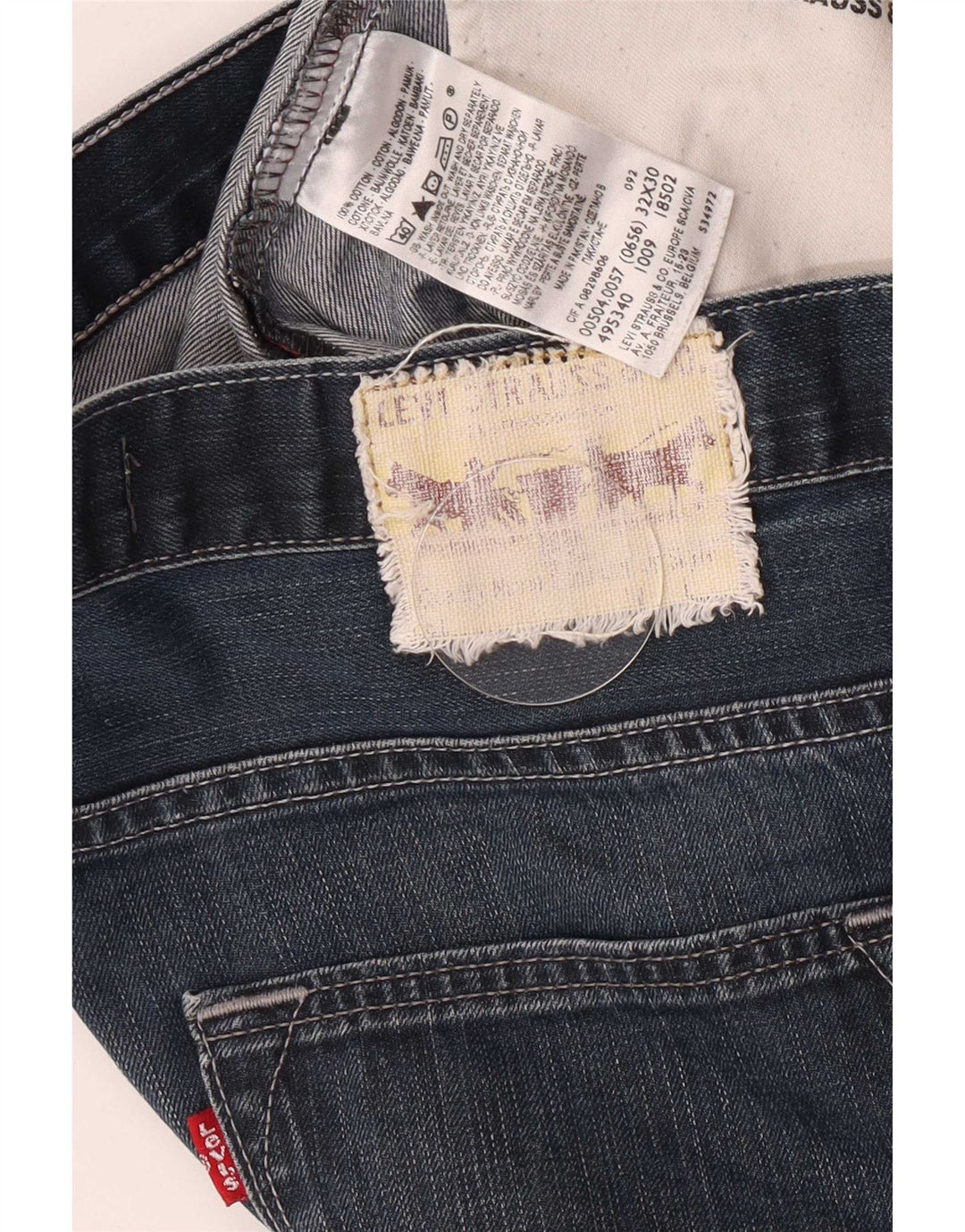 Blugi drepti pentru bărbați Levi's 504 W32 L27 Bumbac albastru
