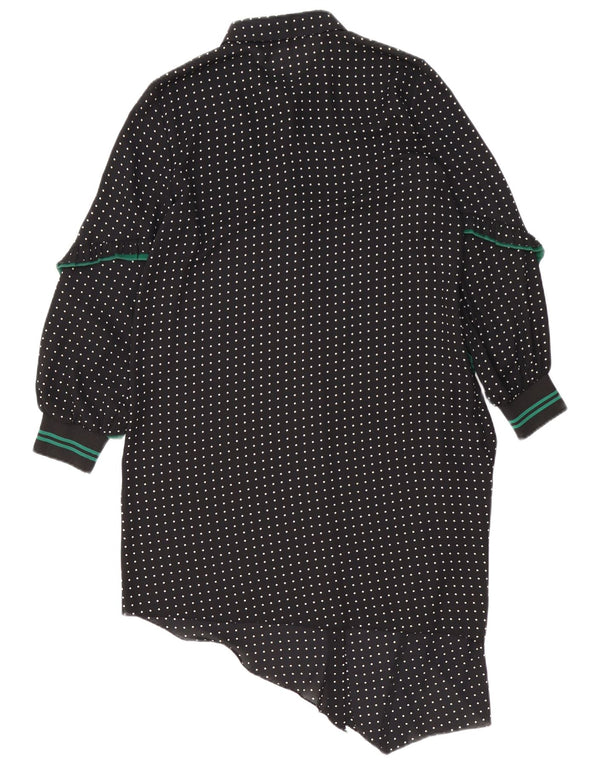 Rochie cămașă cu mânecă lungă pentru femei Zara UK 14 Medium Black Spotted Modern