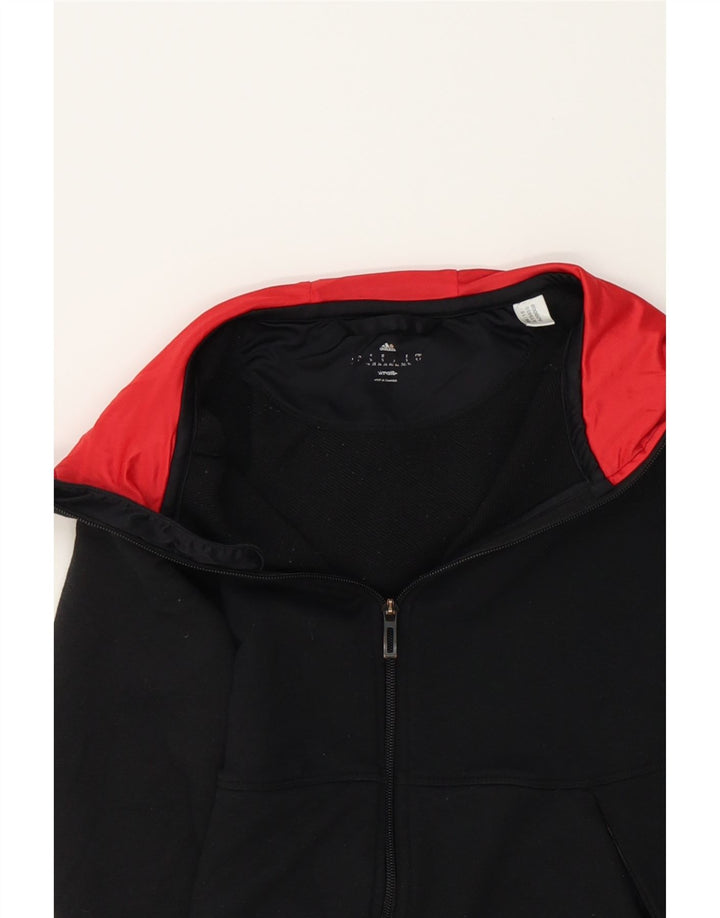 ADIDAS Womens Climalite Zip Hoodie Sweater UK 10 Small Black Polyester Vintage Adidas and Second-Hand Adidas from Messina Hembry 