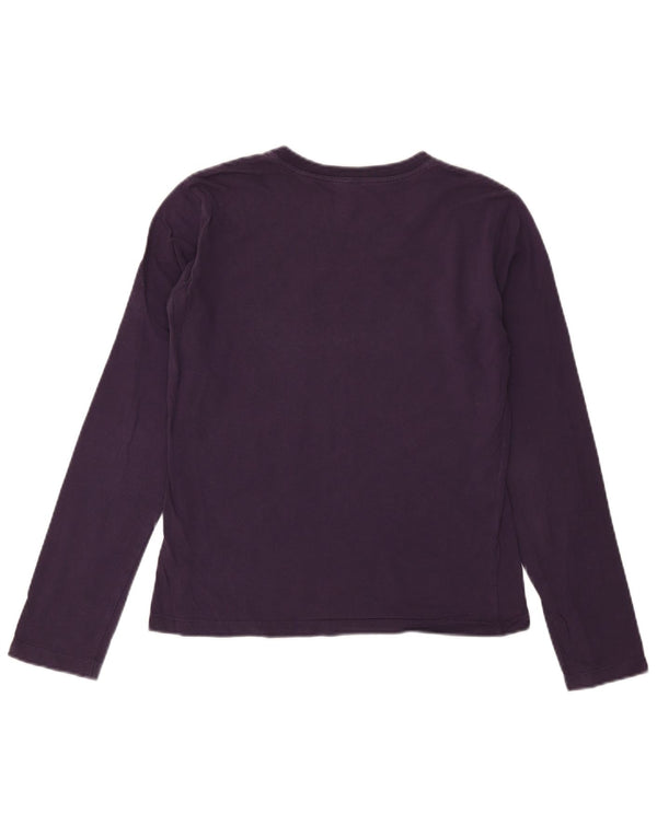 Calvin Klein Jeans Top grafic pentru femei cu mânecă lungă UK 14 Large Violet