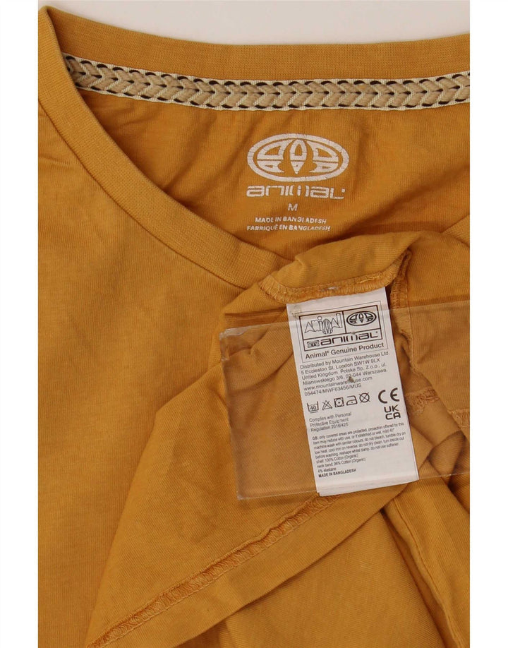Tricou grafic pentru bărbați Animal Top Bumbac galben mediu