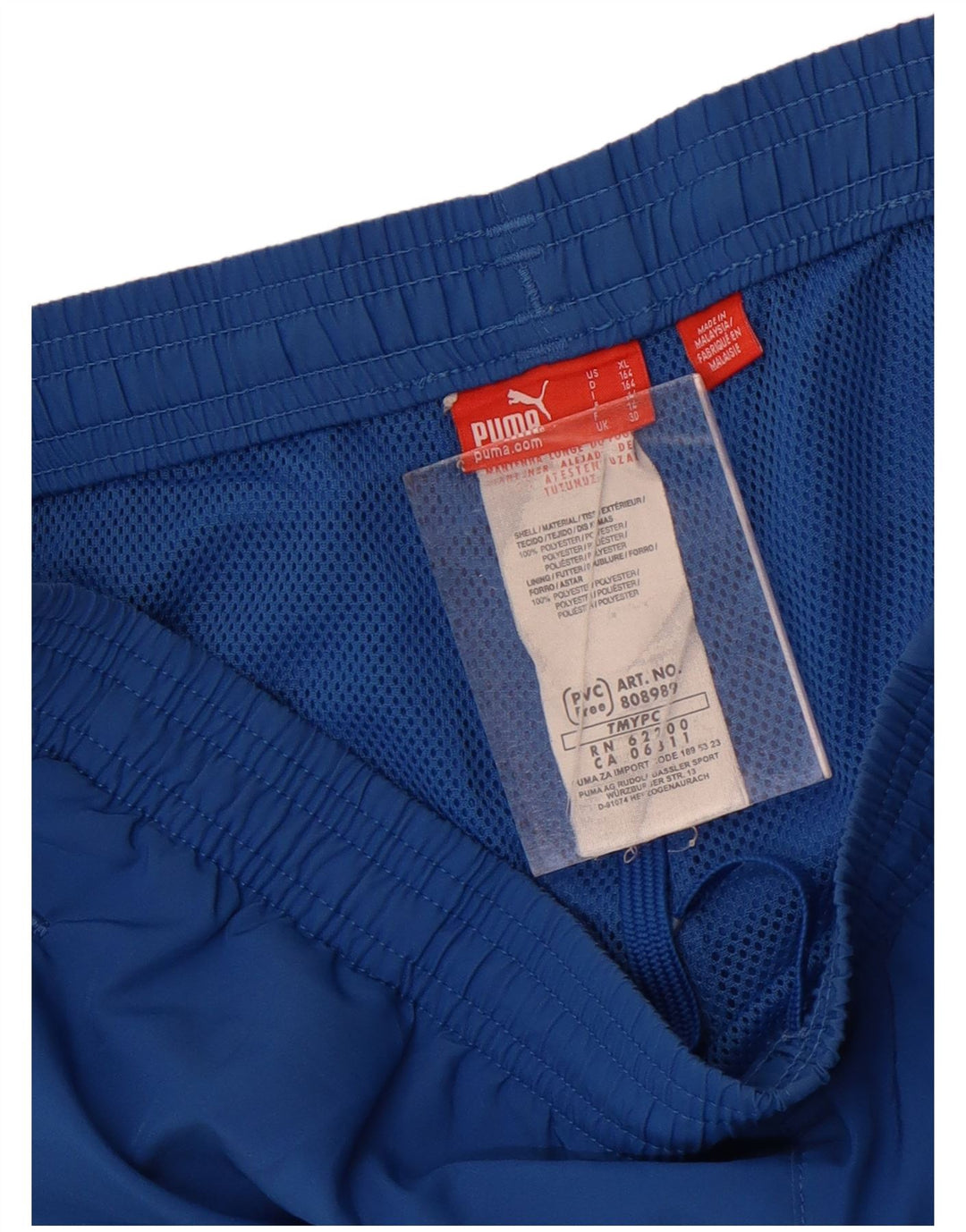 Pantaloni scurți sport grafic Puma pentru băieți 13-14 ani, poliester albastru
