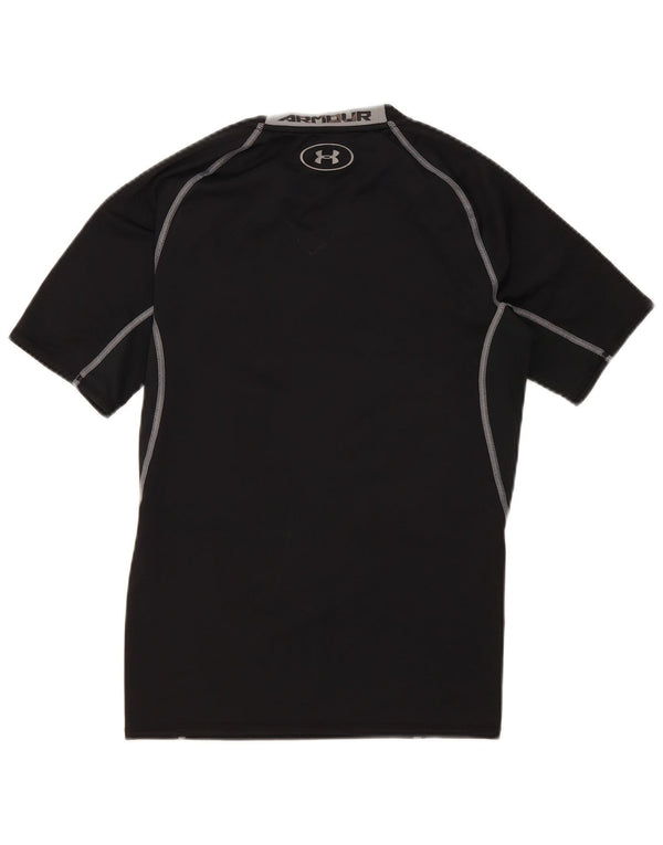 Tricou grafic Under Armour pentru bărbați Heat Gear Top mare negru