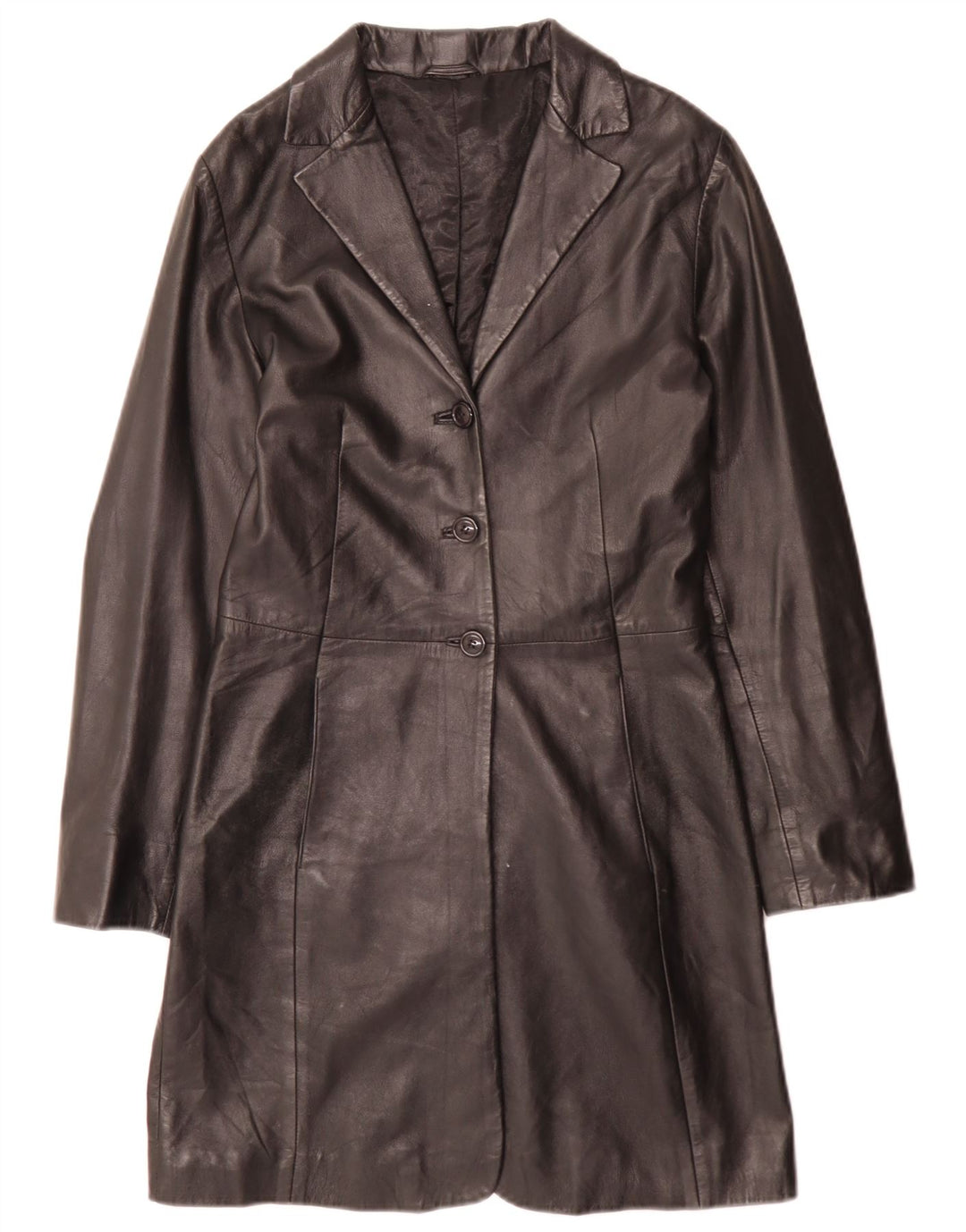 Palton De Piele De Dama Stefanel IT 40 Mic Negru