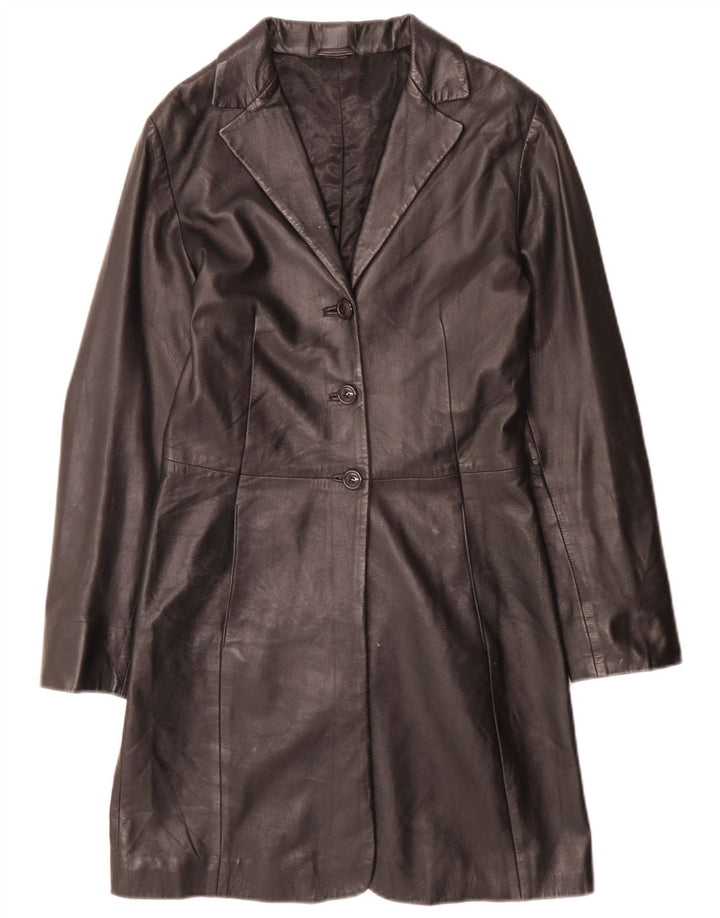 Palton De Piele De Dama Stefanel IT 40 Mic Negru