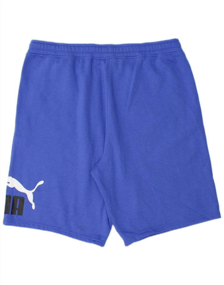 Pantaloni scurți sport grafic PUMA pentru bărbați XL, bumbac albastru