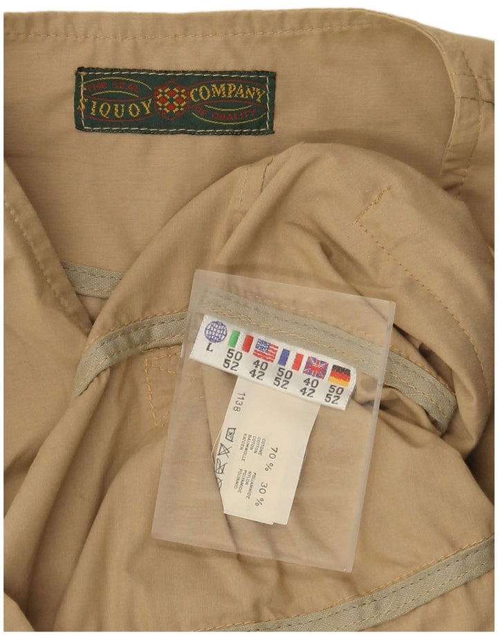 Gilet Vintage Bărbați Utility IT 40/42 Medium Bej Bumbac