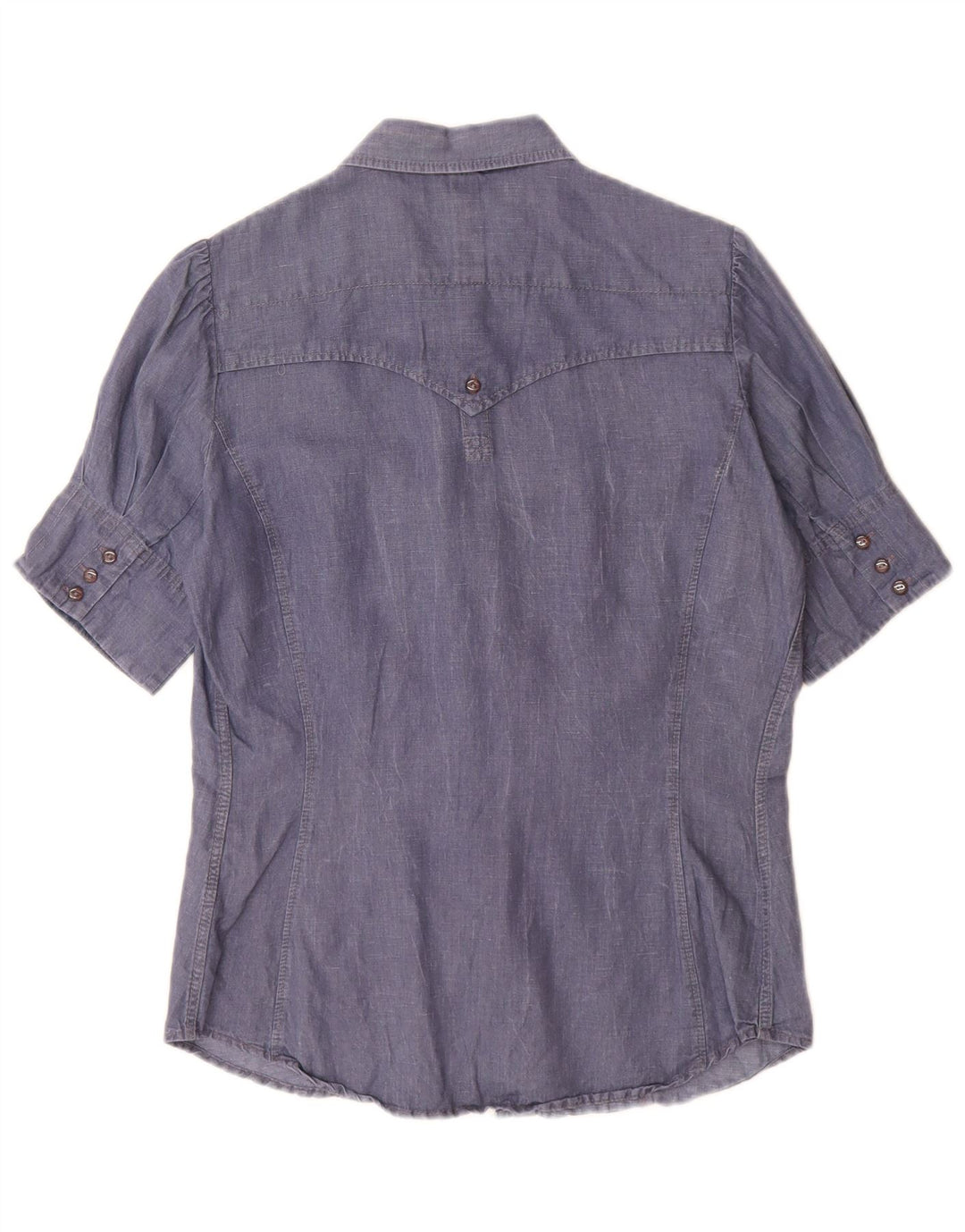 Cămașă cu mânecă scurtă Levi's pentru femei UK 14, mare, albastru, bumbac