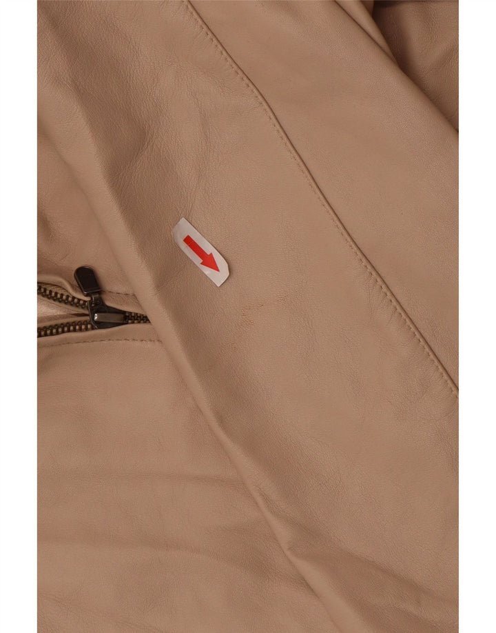 Jachetă de piele Lakeland pentru femei UK 12 Medium Beige Piele