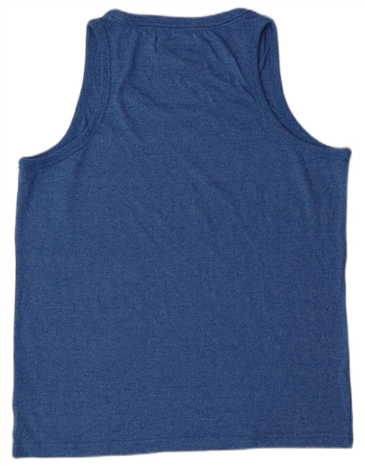 SUPERDRY Vest cu grafică pentru bărbați, 2XL, bumbac, albastru