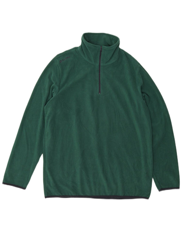 Pulover Lotto pentru bărbați, cu fermoar și gât, poliester verde XL