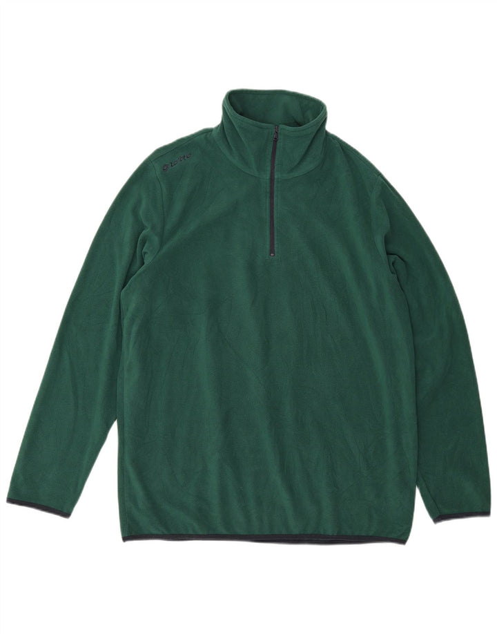 Pulover Lotto pentru bărbați, cu fermoar și gât, poliester verde XL
