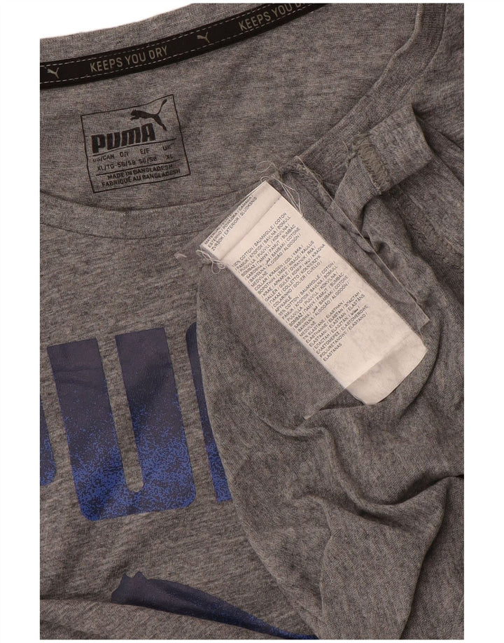 Tricou cu grafică Puma pentru bărbați Top XL, bumbac cu pete gri