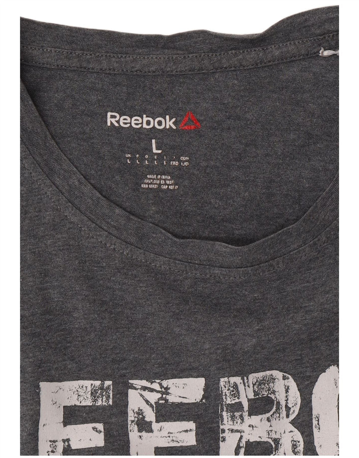 Tricou grafic pentru bărbați Reebok Top Large Gri