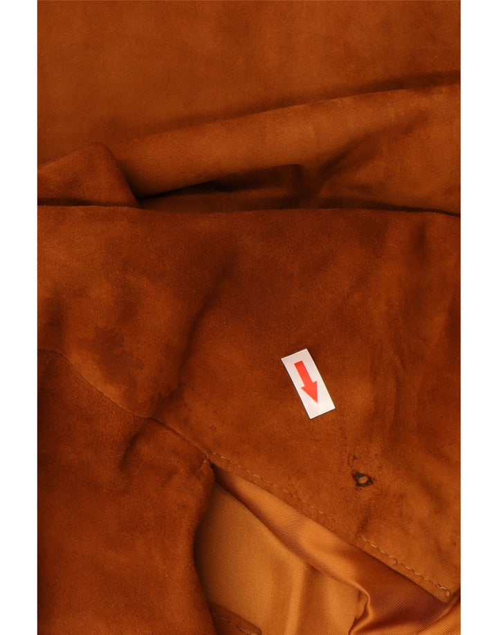 Pardesiu supradimensionat din piele intoarsa Jolly pentru femei IT 50 XL din piele maro