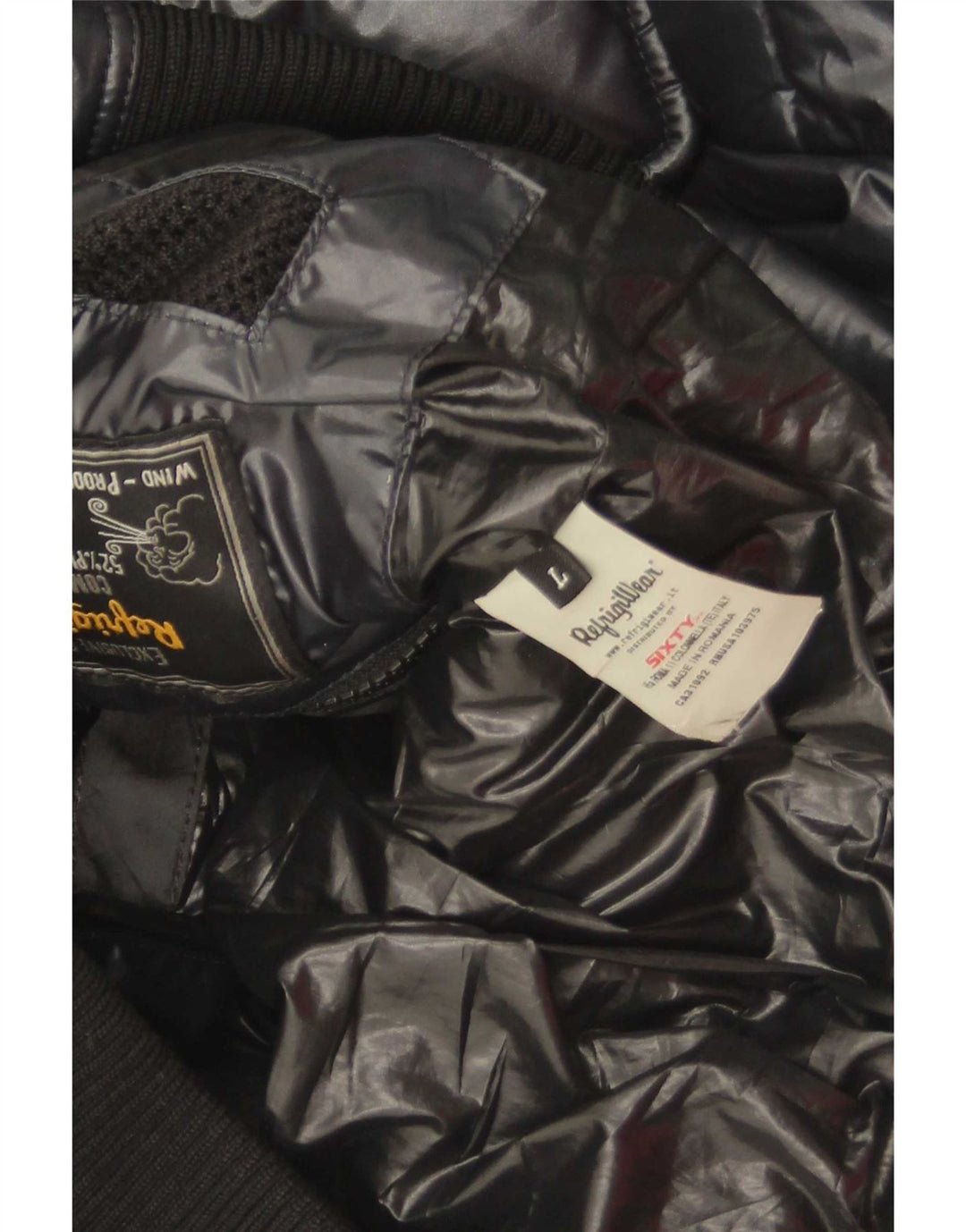 Jachetă căptușită pentru bărbați Refrigiwear UK 40 Poliester negru mare
