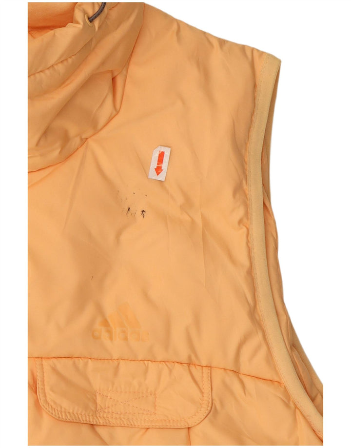 Gilet căptușit pentru femei ADIDAS UK 10 Poliester portocaliu mic