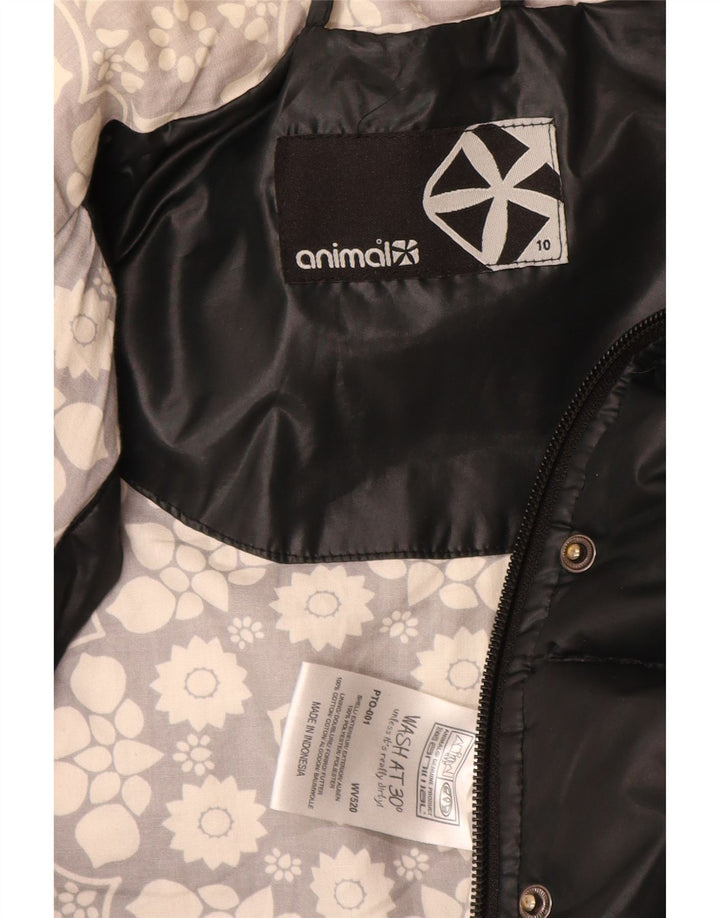 Gilet capitonat supradimensionat pentru femei Animal UK 10 Poliester negru mic