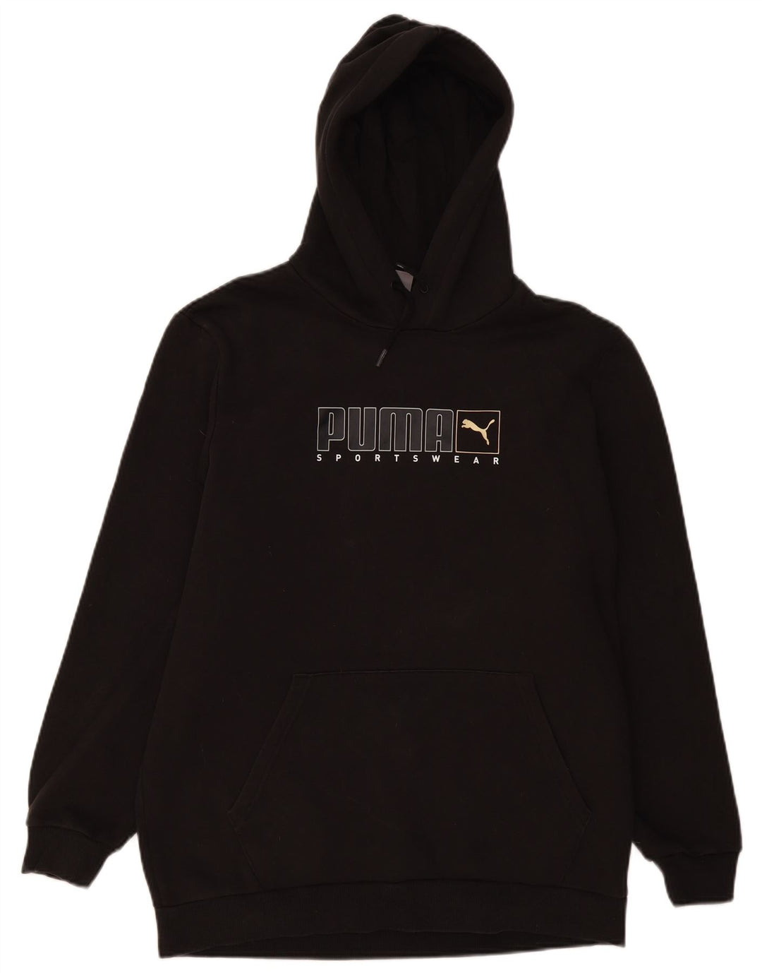 Pulover cu glugă grafic PUMA pentru bărbați, mare, negru, bumbac