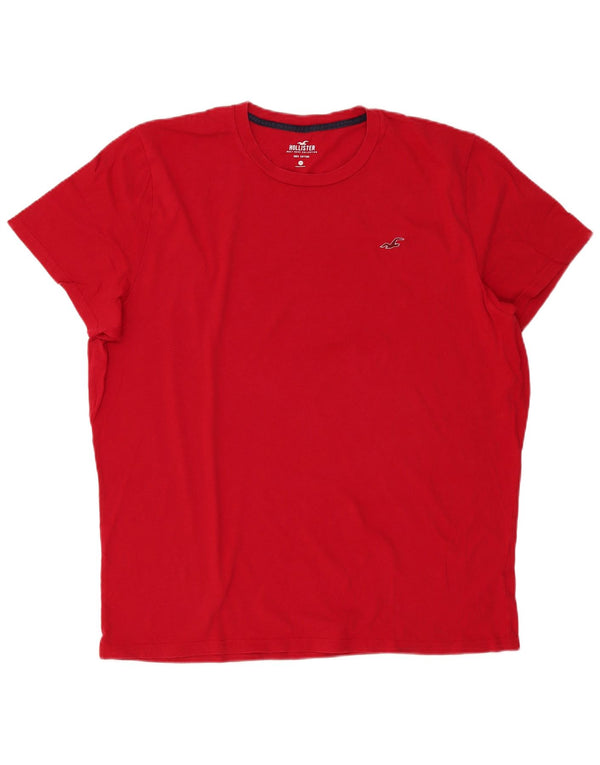 Tricou Hollister pentru bărbați Top 2XL bumbac roșu