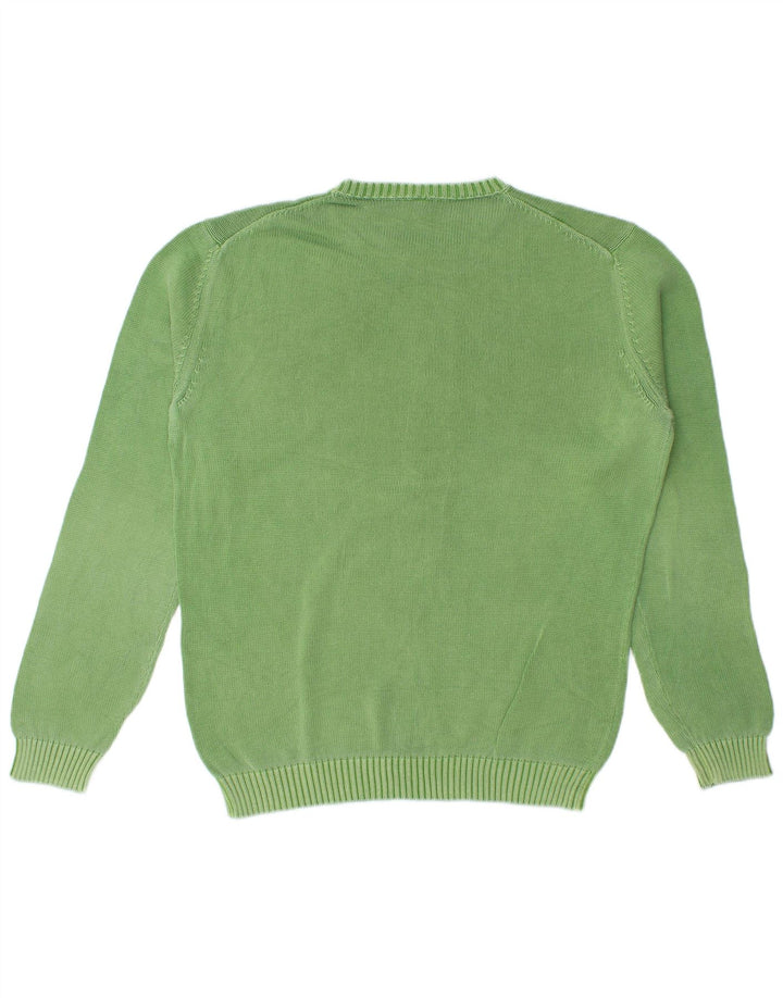 Pulover Benetton pentru bărbați cu decolteu, verde mediu