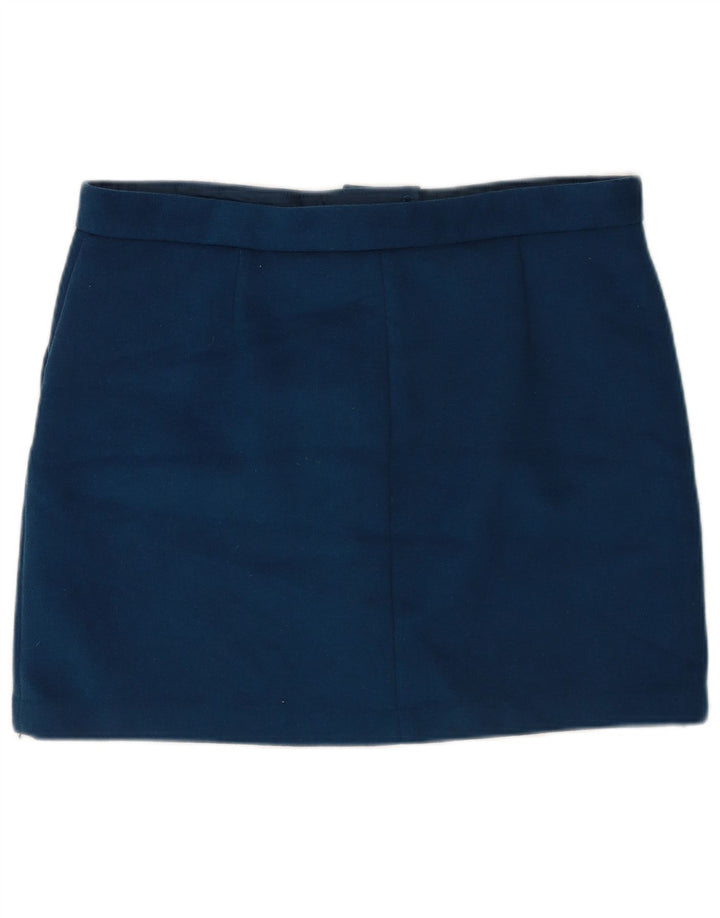 Fusta mini pentru femei Marks & Spencer UK 18 XL W36 Poliester albastru