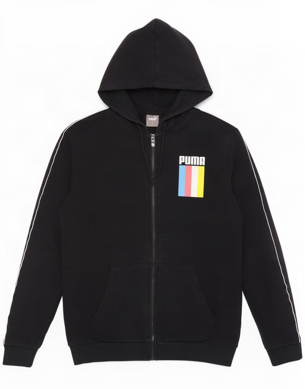 Pulover Puma Graphic Zip pentru bărbați, mediu negru