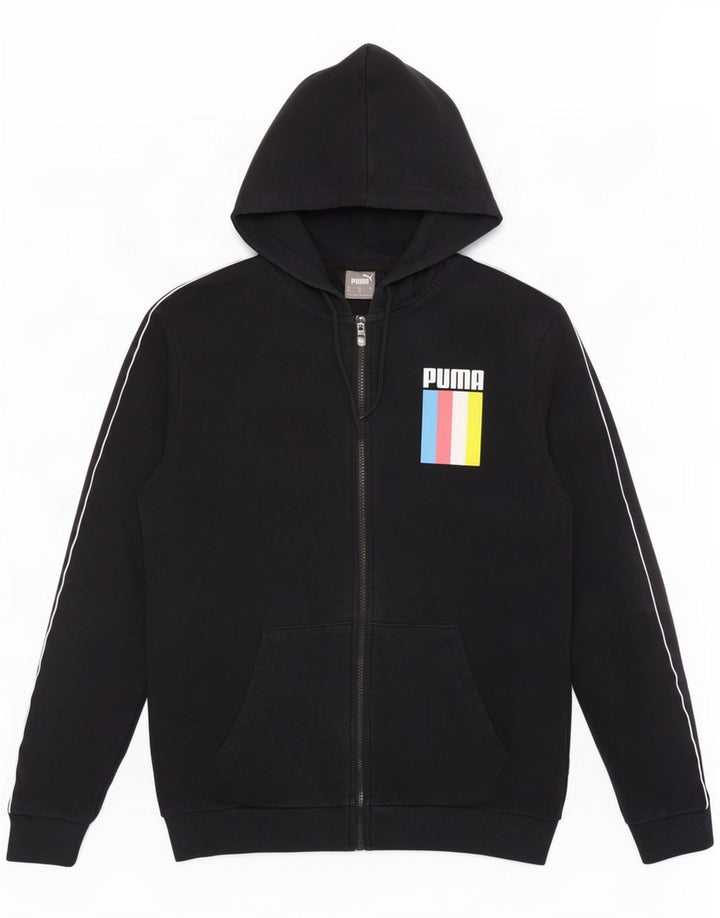 Pulover Puma Graphic Zip pentru bărbați, mediu negru