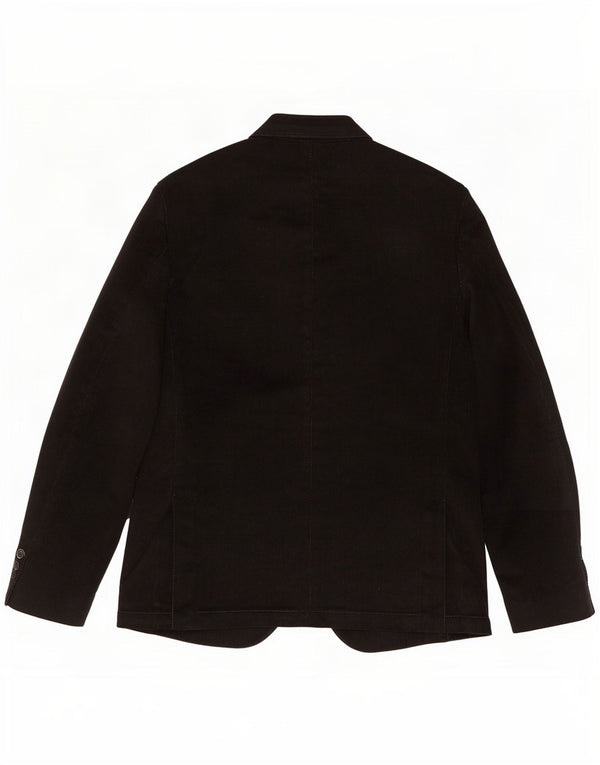 Jachetă pentru bărbați Bottega Del Sarto cu 2 nasturi, UK 44 2XL, bumbac negru