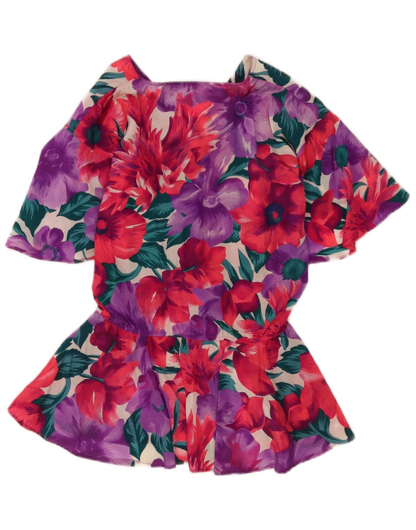 Bluză cămașă cu mânecă scurtă pentru femei Ferretti IT 46 mare, multicoloră, florală
