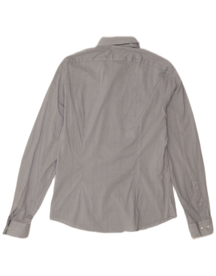 Cămașă pentru bărbați Calvin Klein Extra Slim Fit Mărimea 15 Medium Blue Check