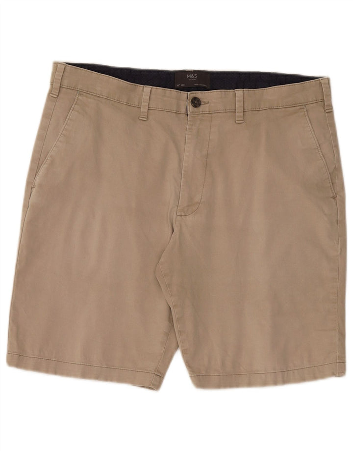 Pantaloni scurți chino pentru bărbați Marks & Spencer W36, mari, bej, bumbac