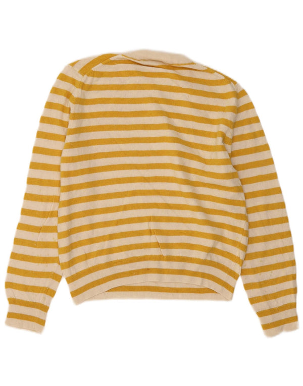 Pulover pentru damă Zara, cu gât turnut, Marea Britanie 10, cu dungi galbene mici