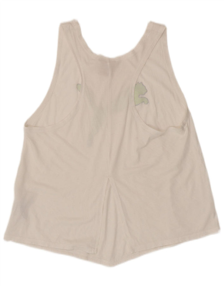 Top cu vestă grafică pentru femei Puma UK 14, mare, alb, poliester